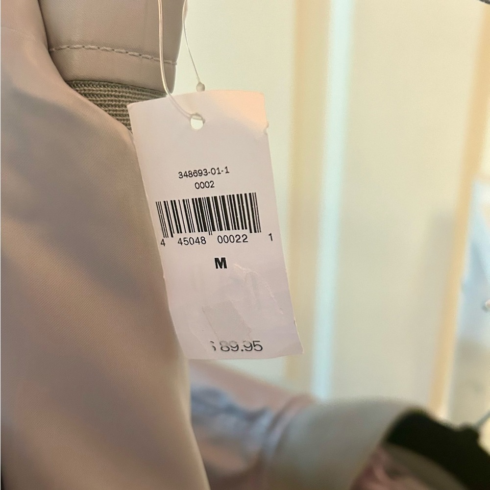 🩶💜NWT GAP Silver Bomber Jacket w/ Lavender Lining Zip Front w/ Pockets Size M - Picture 10 of 13